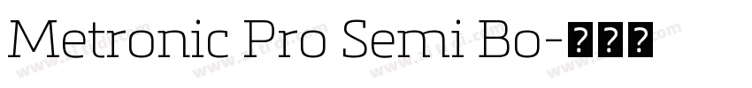 Metronic Pro Semi Bo字体转换